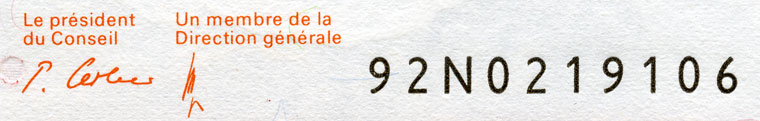 10 francs, 1992