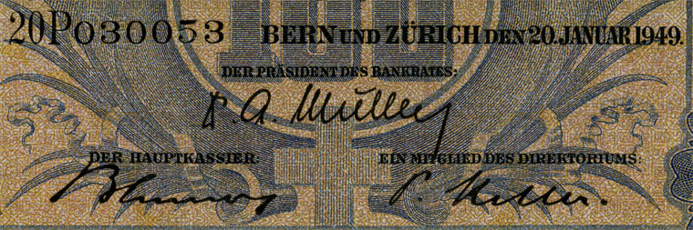 100 francs, 1949