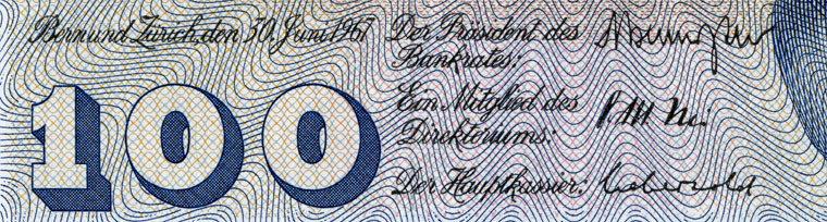 100 Franken, 1967