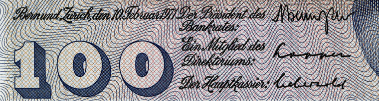 100 Franken, 1971