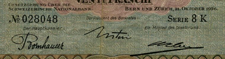 20 francs, 1926