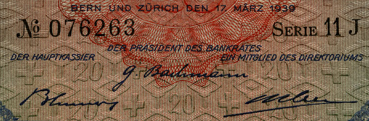 20 Franken, 1939